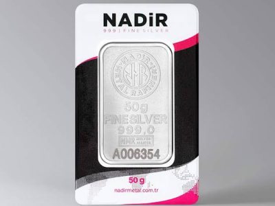 images شمش نقره ۵۰ گرمی ندیر (Nadir Metal Rafineri) با عیار ۹۹۹